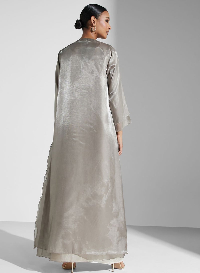 Khizana Open Front Abaya - Image 2