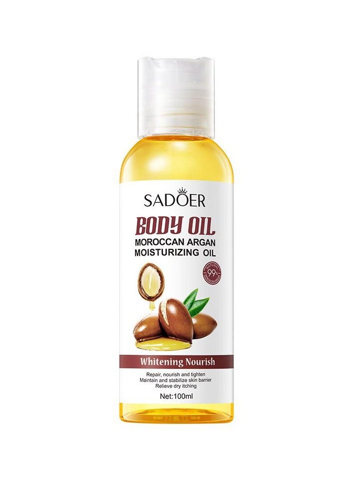 SADOER BODY OIL MOROCCAN ARGAN MOISTURIZING OIL 100ml _ MOROCCAN ARGAN HAIR MASK