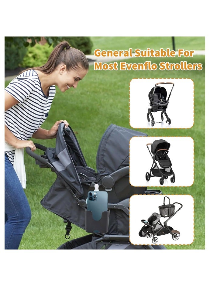 Cup Holder for Stroller Compatible with Phone Holder,Wagon Accessories Compatible,Black - Image 5