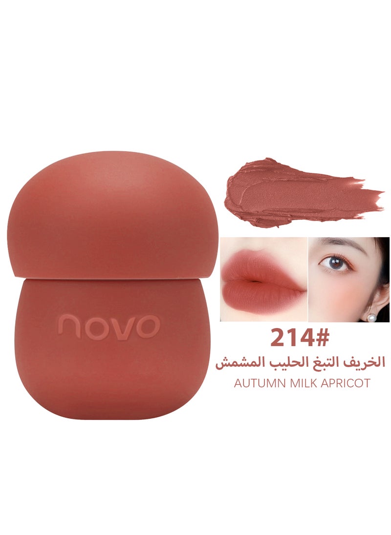 Novo Lip Mud, Velvet Matte Liquid Lipstick, Waterproof Non Stick Cup Easy Coloring Long Lasting Mist Face Lip Gloss, Lightweight Moisturizing Lip Stains Lip Tint for Women  - Image 1