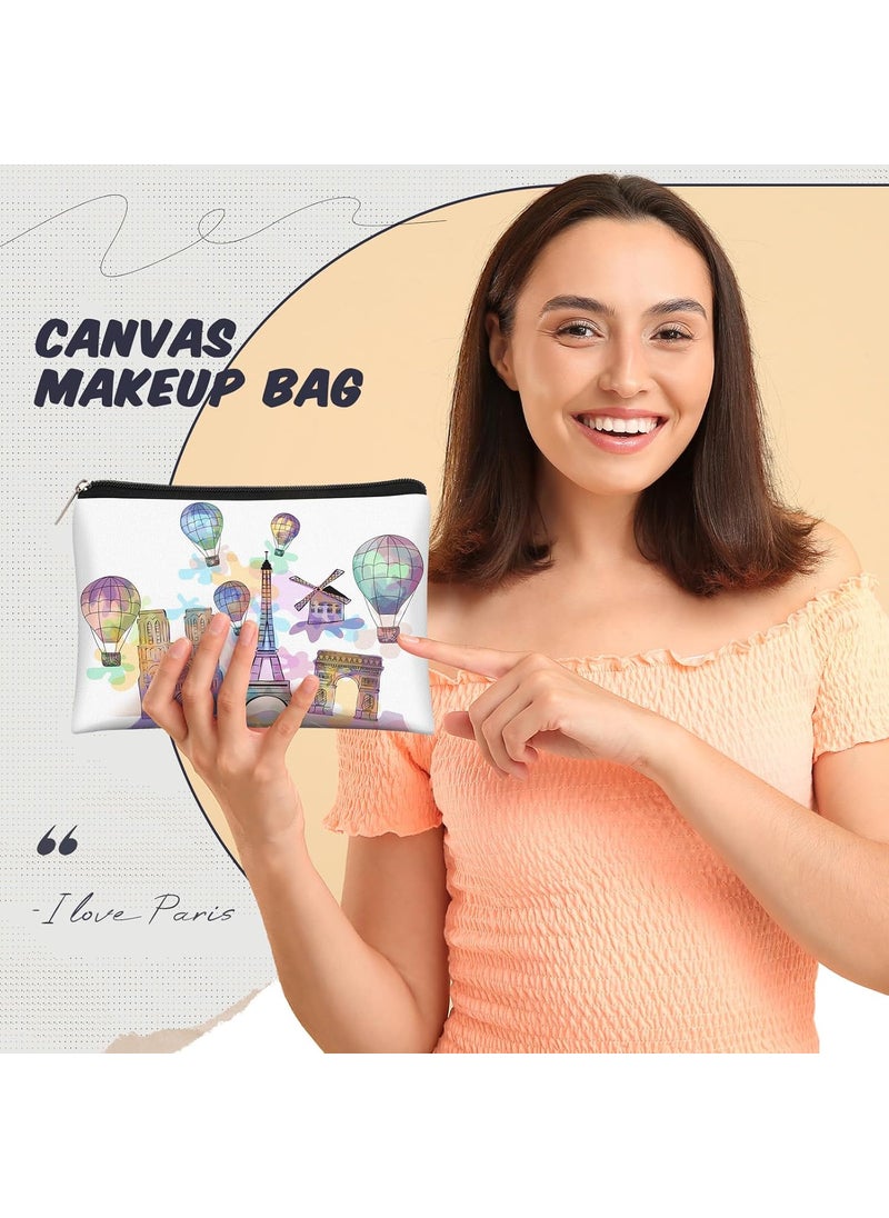 Reginary Reginary 6 Pcs City Cosmetic Bag Souvenir Gifts New York Zipper Pouch Chicago Souvenir Seattle Boston Nashville London Paris Italy Gifts Memento for Women TravelerParis  - Image 5