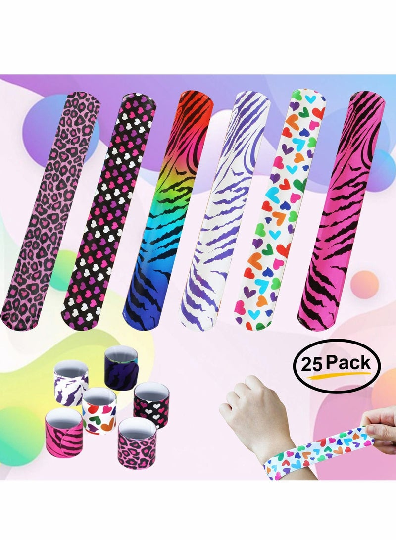Excefore 25 Pack Slap Bracelets, DIY Bands Party Favors for Birthday, Blank Soft Wristband School Craft Projects, Painting - Image 4