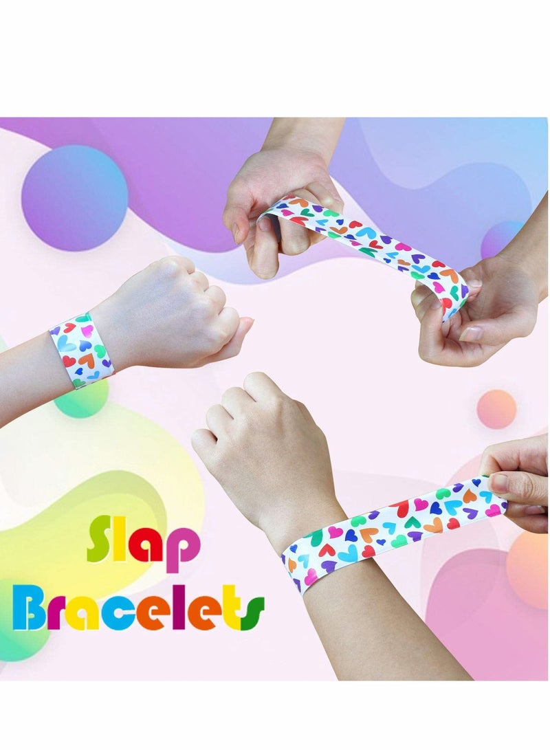 Excefore 25 Pack Slap Bracelets, DIY Bands Party Favors for Birthday, Blank Soft Wristband School Craft Projects, Painting - Image 3
