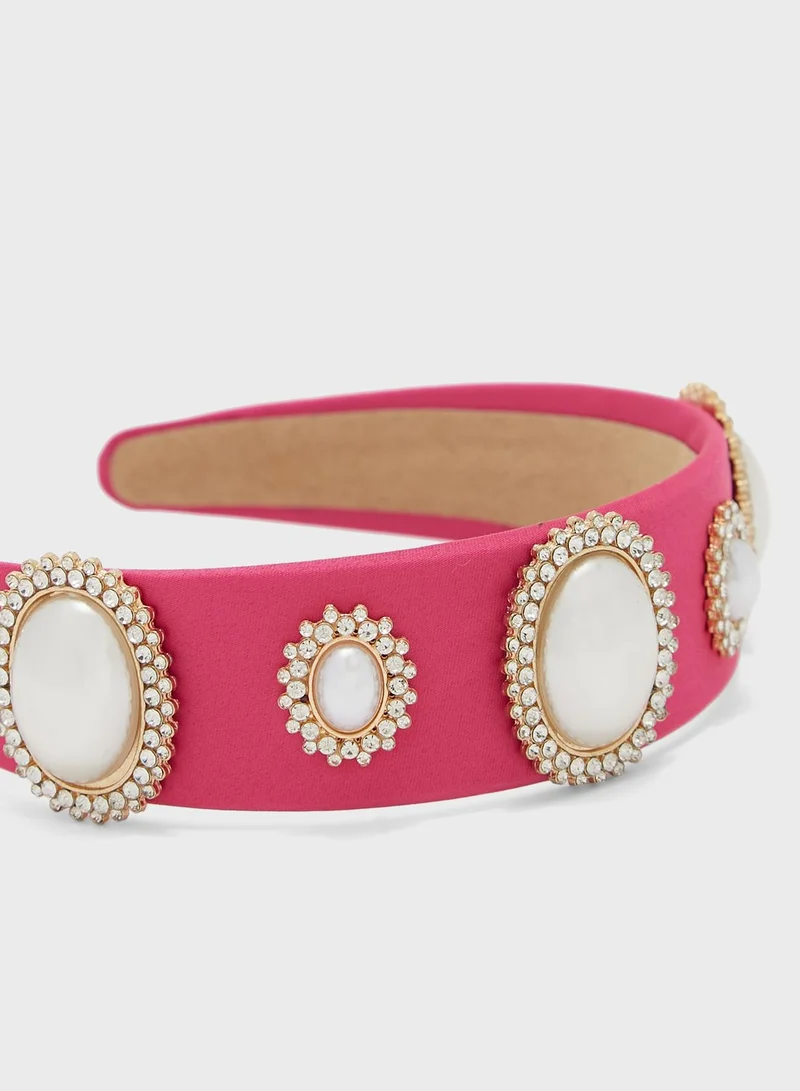 Ella Limited Edition Oversized Pearl Diamante Headband