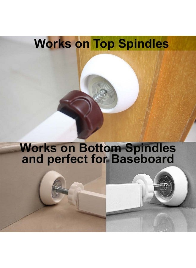 vmaisi Baby Gate Wall Protector Protect Walls & Doorways From Pet & Dog Gates Pressure Mounted Gates Work On Stairs 4 Pack Gates Wall Cups White - Image 4