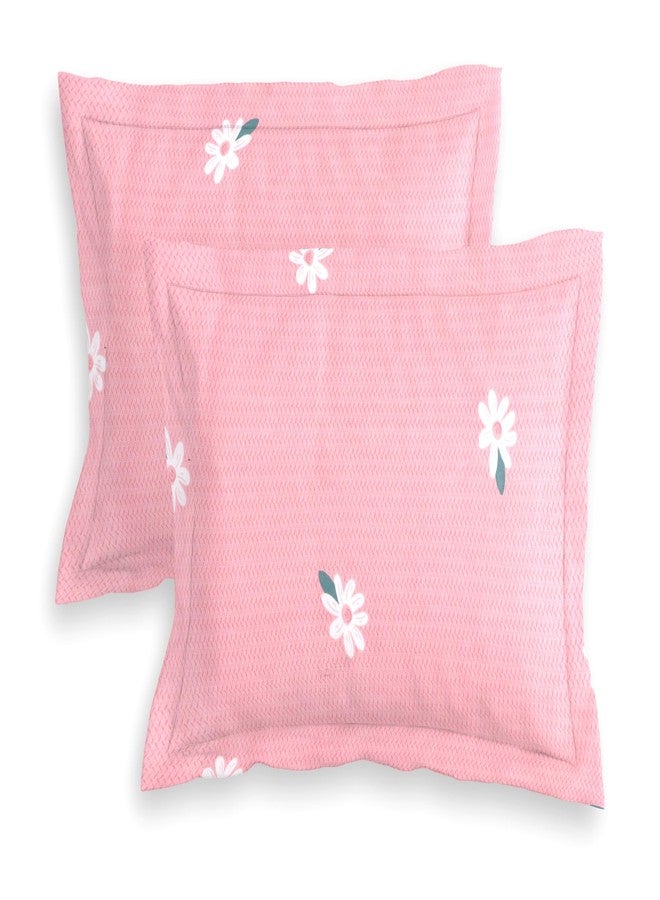 RD TREND® Presents Luxurious Glace Cotton Super Soft 210 TC 360° Elastic Fitted Bedsheet King Size (78X72X8 Inch) with 2 Pillow Covers, Color- Cream Pink Pattern-Floral - Image 3