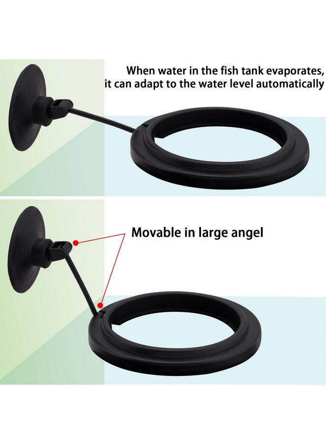OIIKI OIIKI 2 Pack Fish Feeding Ring, Aquarium Fish Floating Food Feeder, Square Shape with Suction Cup(Black)  - Image 3