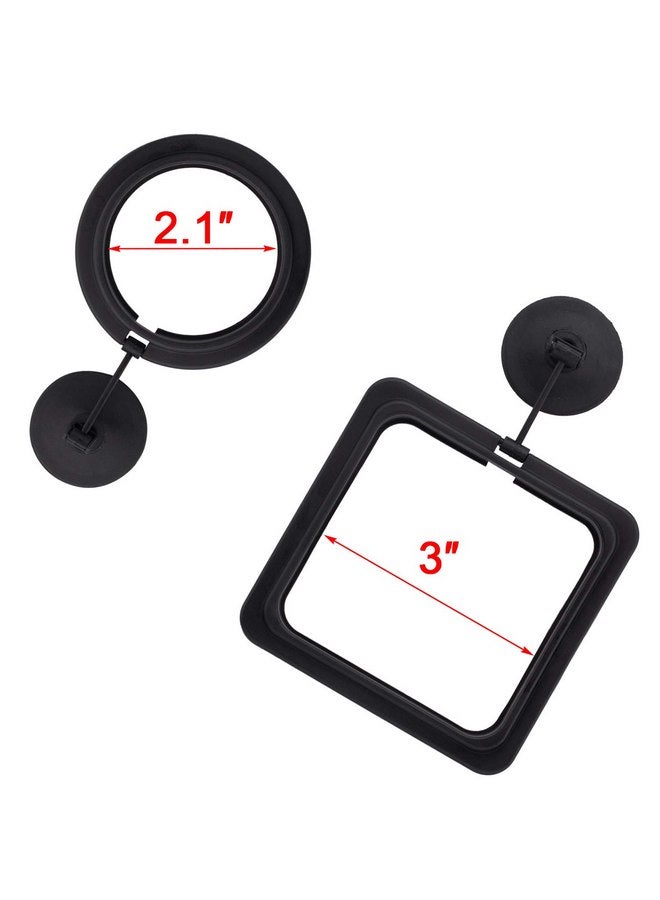 OIIKI OIIKI 2 Pack Fish Feeding Ring, Aquarium Fish Floating Food Feeder, Square Shape with Suction Cup(Black)  - Image 2