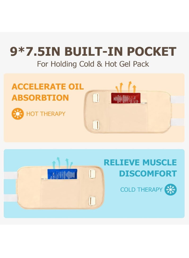 والالا عبوة زيت قابلة لإعادة الاستخدام مكونة من 4 قطع، مصنوعة من القطن العضوي، مزودة بحزام مطاطي قابل للتعديل، قابلة للغسل في الغسالة، مانعة لتسرب الزيت - Image 4