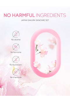 Laikou Lacquer Sakura Moisturizing Trilogy, Sakura Essence Skin Care Set, Moisturizing Eye Cream, Brightening Essence, Moisturizing Cream  - Image 4