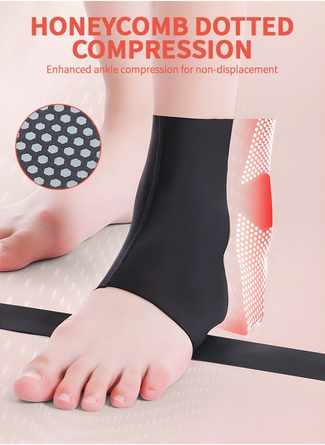 GROIC - 1 Pair Sleeve Ankle Brace, Ankle Support Ankle Wrap & Ankle Brace for Plantar Fasciitis Relief, Adjustable Compression Foot Sleeve Sock, EVA Pad Ankle Sleeve Strap Support for Adult - Image 1
