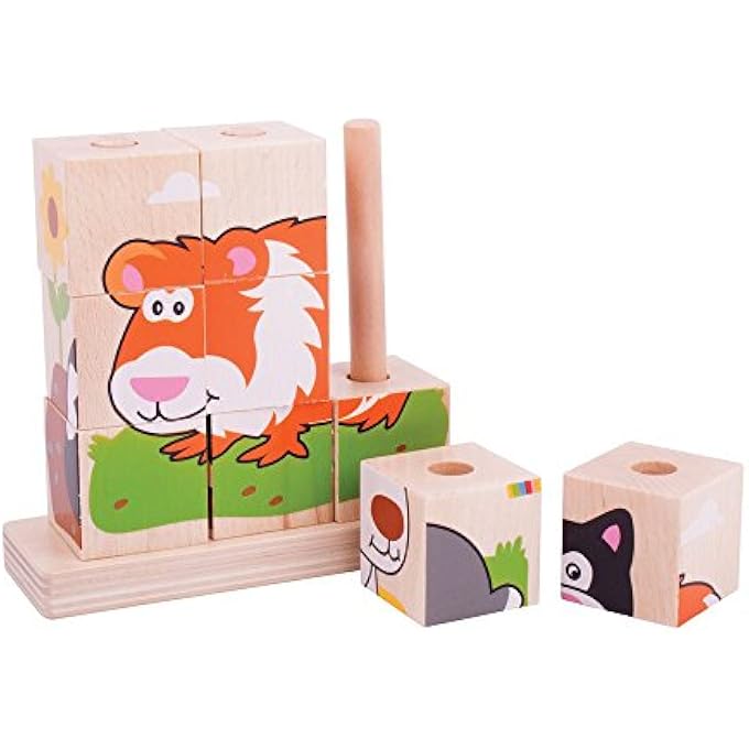 PETS STACKING BLOCKS WITH 10 PLAY PIECES