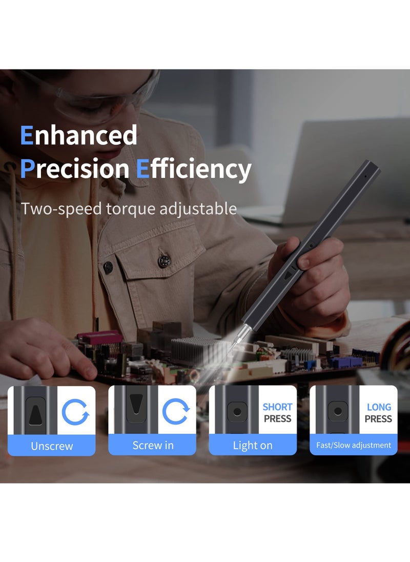 XOOL - 150 in 1 Electric Screwdriver Set Precision Screwdriver Set with 120 Magnetic Bits, Rechargeable 2 Gears Torque Power Screwdriver Kit for Electronics, Computer, Laptops, Phone, PC, Game Console - Image 1