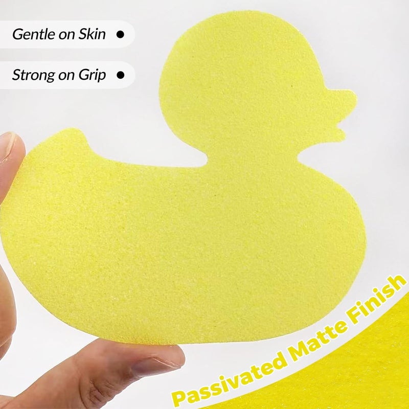 SX Bathtub Non Slip Stickers for Kids, 12-Pack Cartoon Duck Shower Non Slip Stickers - Comfortable High Grip On Slippery Surfaces - Image 2