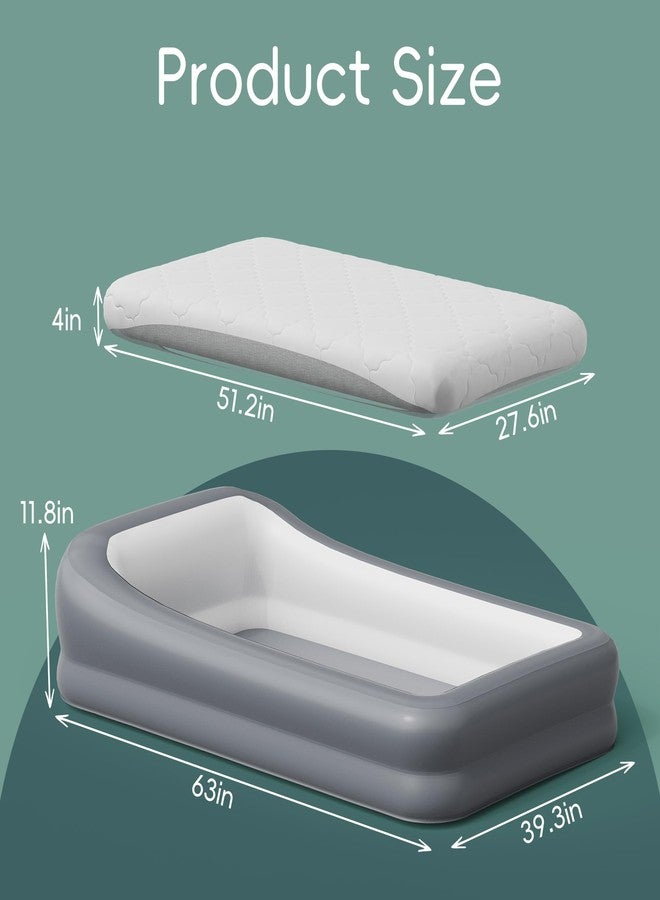 GloTika Portable Inflatable Bed Travel Cot Toddler Bed with Safety Bumper Ideal for Travel and Home Use - Image 5