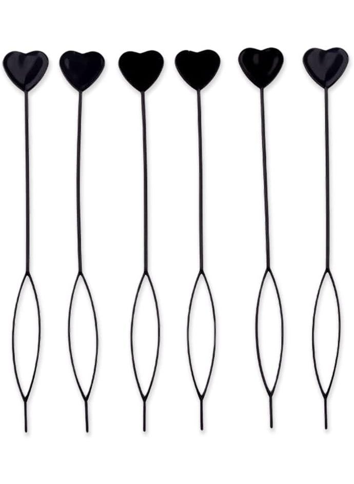 Sisadodo Hair Beads Tool for Braid for Girls Women Beaded Hair Braiding Tools Quick Beader for Hair Braids Bead Feeder for Hair 6Pcs 