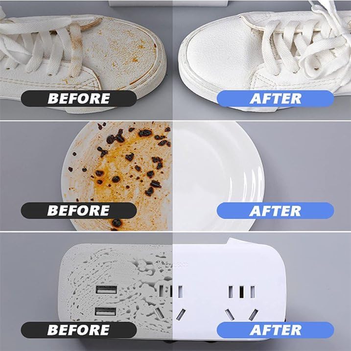 SILTOX Multi-Purpose White Cleaning Sponge | 10 x 6 x 3 cm | Powerful Dirt & Stain Remover for Kitchen, Bathroom, Walls, Shoes & More (70) - Image 4