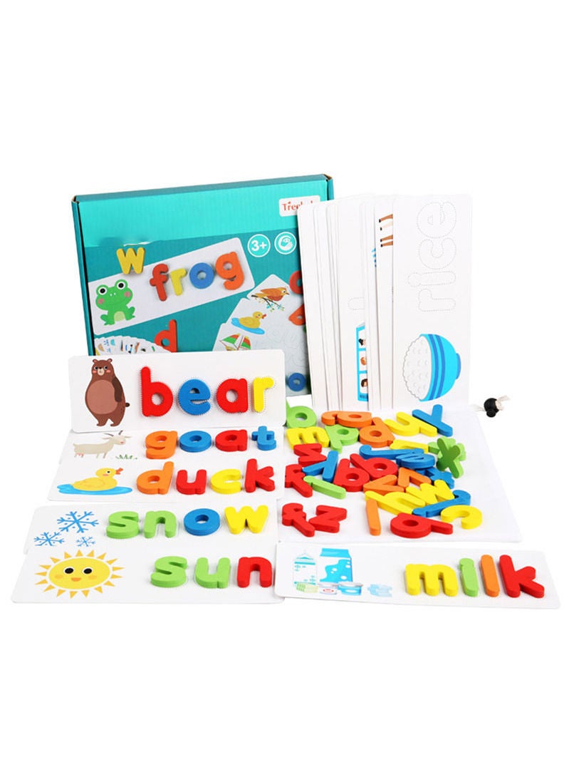 لعبة خشبية ثلاثية الأبعاد لتعليم الحروف الإنجليزية للأطفال - Image 1