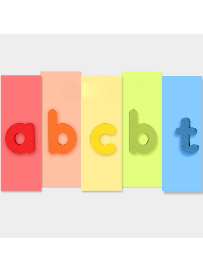 لعبة خشبية ثلاثية الأبعاد لتعليم الحروف الإنجليزية للأطفال - Image 2