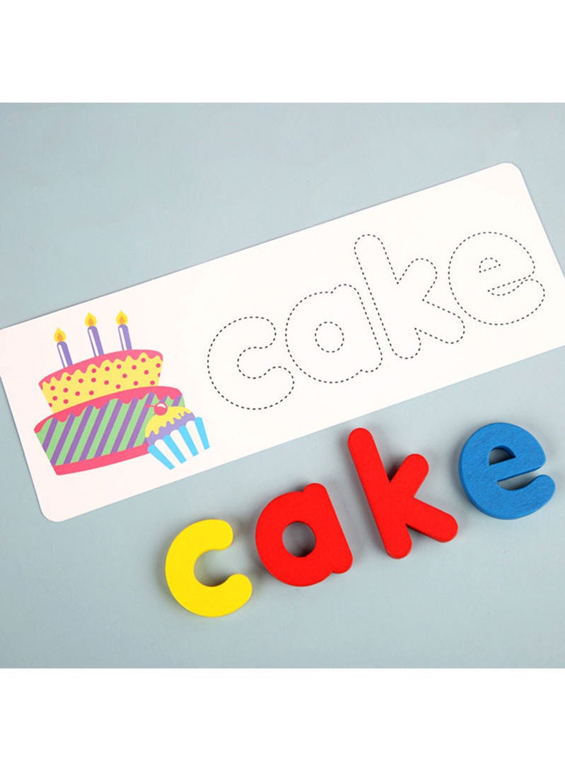 لعبة خشبية ثلاثية الأبعاد لتعليم الحروف الإنجليزية للأطفال - Image 3