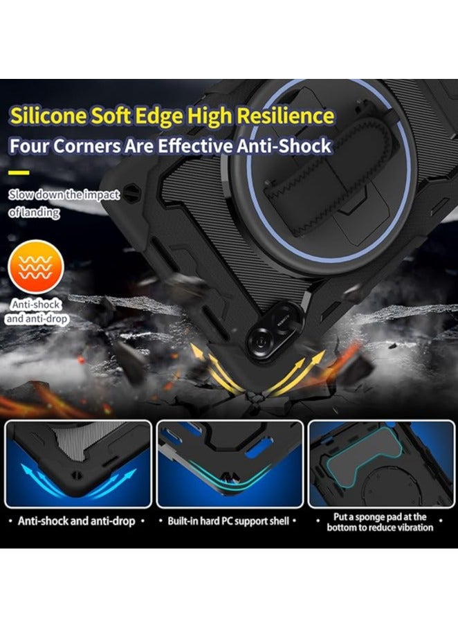 general Phone Case for Honor Pad X9 / X8 Pro 11.5 Inch 2023, Rugged Case with Swivel Stand Hand Strap Shoulder Strap for Honor Pad X9 Phone Case - Image 3