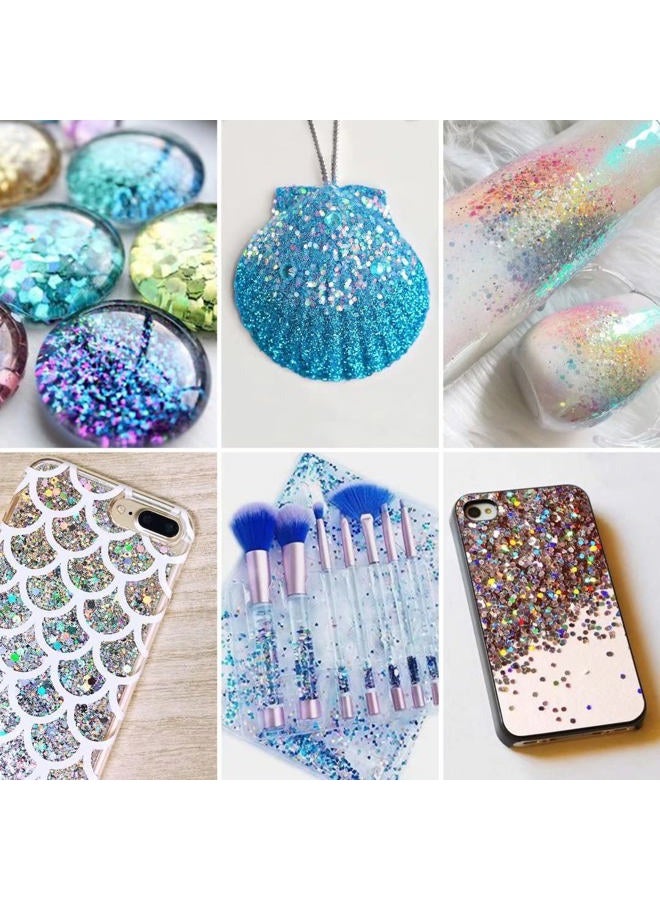 Torc 4 OZ Iridescent White Chunky Glitter for Resin Crafts Arts Nail Art Cosmetic Festival Makeup 1/10 (2.5 mm) - Image 5