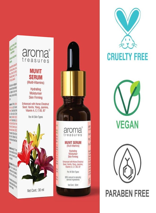 Aroma Treasures Muvit Serum Face Serums | Multi Vitamin enriched with Vitamin A, E, F, B5, B7, Ylang Oil, Jasmine Oil | repairs damage and hydrates the skin | For All Skin Types - 30ml - Image 4
