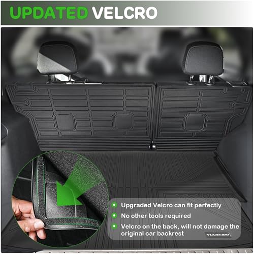 Yumemoo Floor Mats for 2021-2024 Nissan Rogue Upgrade Trunk Mat with Backrest Mat All Weather Floor Liners TPE Rubber Cargo Liner Fit for 2024 Nissan Rogue Anti-Slip Full Set Automobile Mats Accessories - Image 5