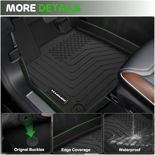 Yumemoo Floor Mats for 2021-2024 Nissan Rogue Upgrade Trunk Mat with Backrest Mat All Weather Floor Liners TPE Rubber Cargo Liner Fit for 2024 Nissan Rogue Anti-Slip Full Set Automobile Mats Accessories - Image 4