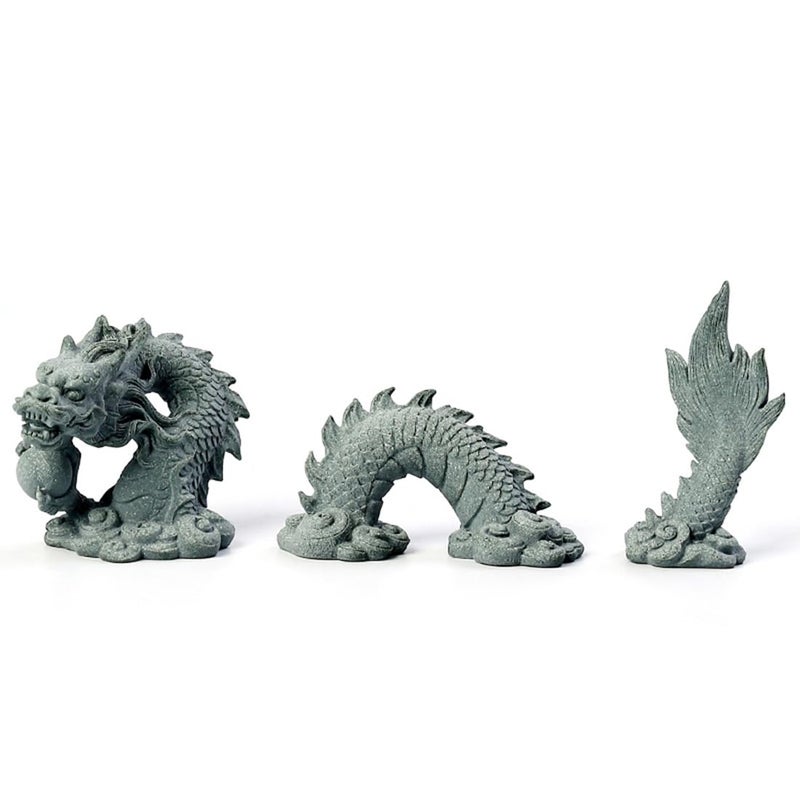 livelyfish Aquarium Dragon Statue Sandstone Ornaments Asian Fish Tank Decor for Freshwater Saltwater Tank Landscape Garden Decorations - Image 1