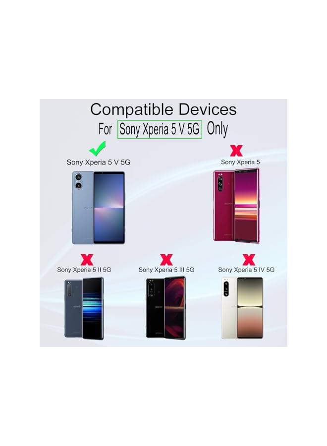 Ibywind 2 Pack Screen Protector For Sony Xperia 5 V 5G 6.1 Inch Not For Sony Xperia 5 5 Ii 5 Iii 5 Iv 9H Hardness Tempered Glass With 1Pc Camera Lens Protector 1Pc Back Carbon Fiber Film - Image 2