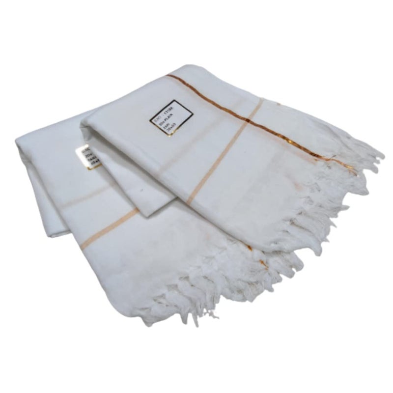 TRUEVELLI 100 Cotton Bath Towel 30x60 Inches Pack of 2 Piece White Colour - Image 3