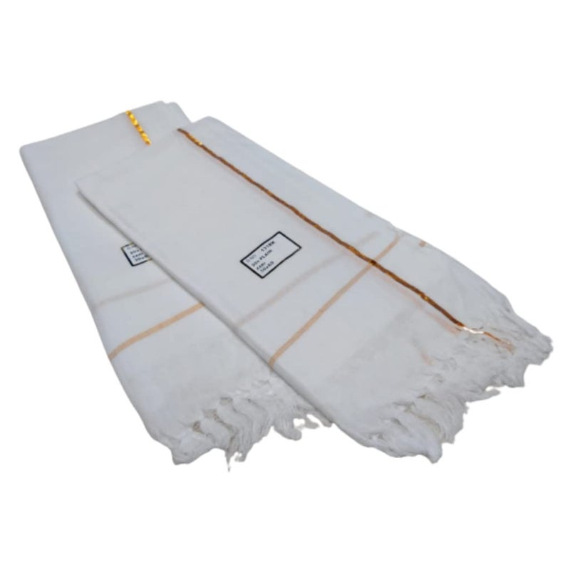 TRUEVELLI 100 Cotton Bath Towel 30x60 Inches Pack of 2 Piece White Colour - Image 1