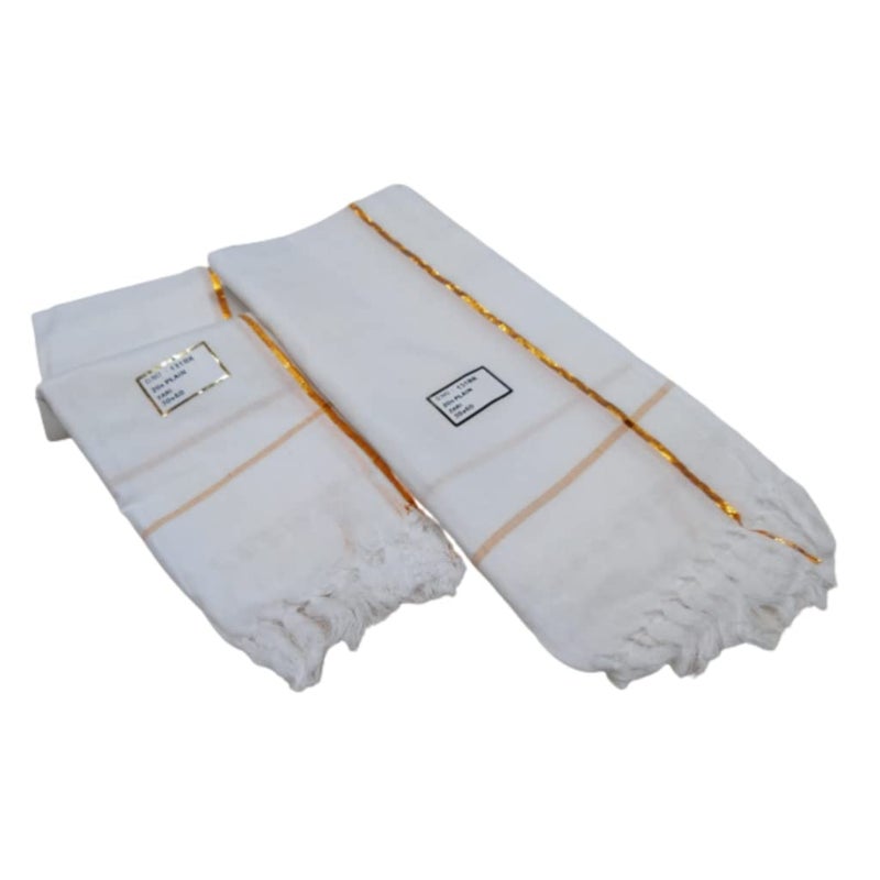 TRUEVELLI 100 Cotton Bath Towel 30x60 Inches Pack of 2 Piece White Colour - Image 2