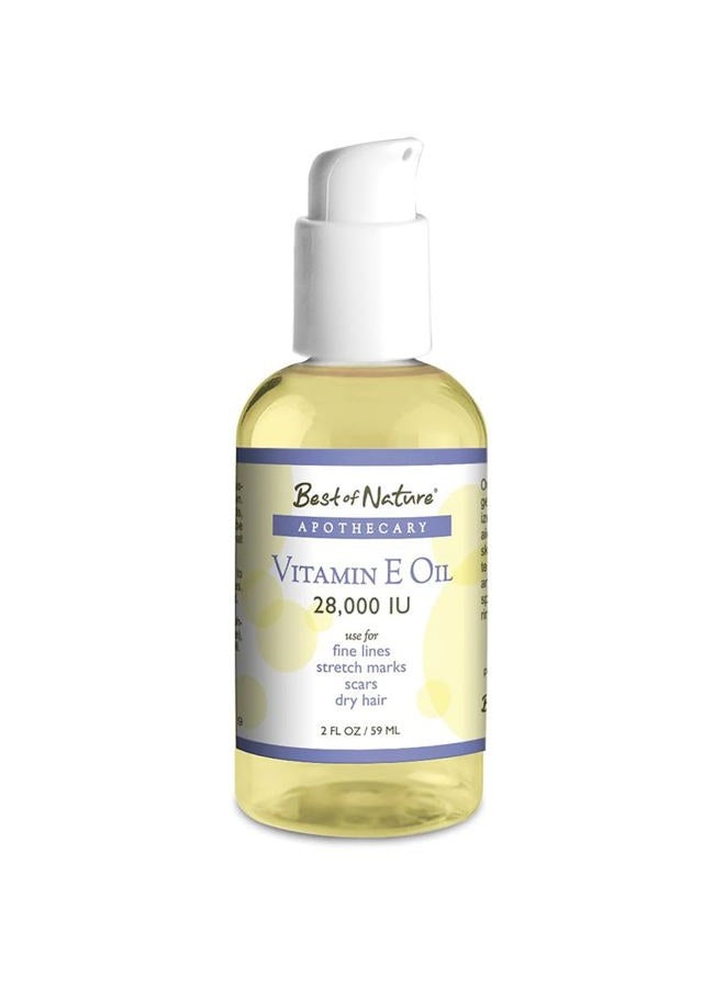 Best of Nature Vitamin E Oil 28,000 IU - Unscented Moisturizer for Hair, Skin, Face & Hands - Damage Repair Formula - Image 1
