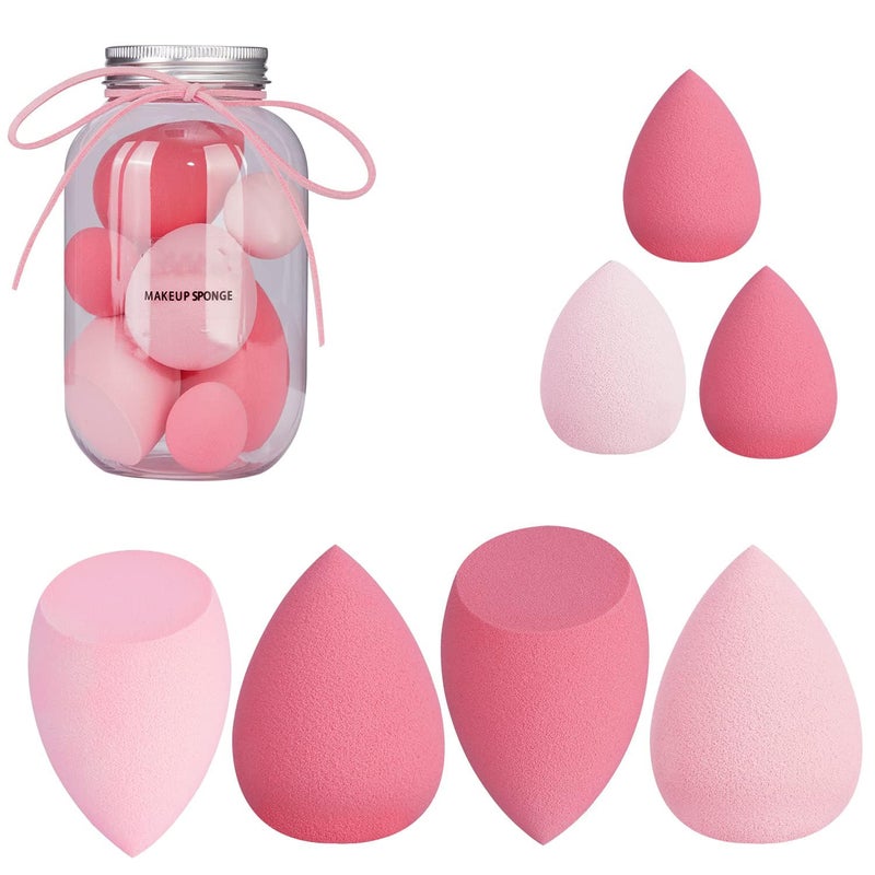 SUAKE 7in1 Professional Beauty Blender Set for Face Makeup  Makeup Sponges Set is suitable with Liquid  Creams  Sponge makeup is for all Skin Types  it is Soft LatexFree Reusable  washable Multicolor 4 Big  3 Mini7 Pcs - Image 1