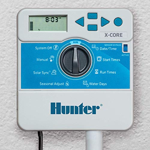 Hunter Industries Hunter X-Core XC800i Indoor Sprinkler Timer, 8 Zone Irrigation Controller for Lawn and Garden, Easy to Program, Automatic Watering Schedule, Seasonal Adjust, No WiFi Required - Image 3
