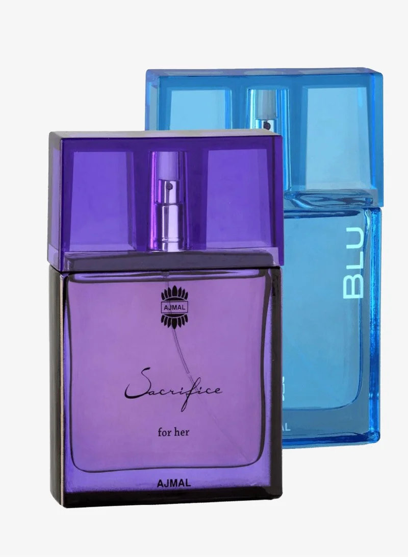 Ajmal Twin Pk(S/Her Edp 50Ml,Blu-Him Edp 50Ml)