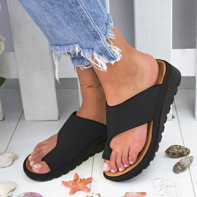 Wish Women'S Sandals 2020 Large Size Platform Toe Outer Wear Half Drag - Image 2