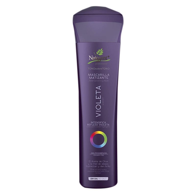 naissant Violet Hair Toning Mask Color Depositing Moisturize Refresh Neutralize Brassy Tones Paraben Ammonia Sulfate Free ProVitamin B5 Olive Oil Honey Violeta 101 Fl Oz