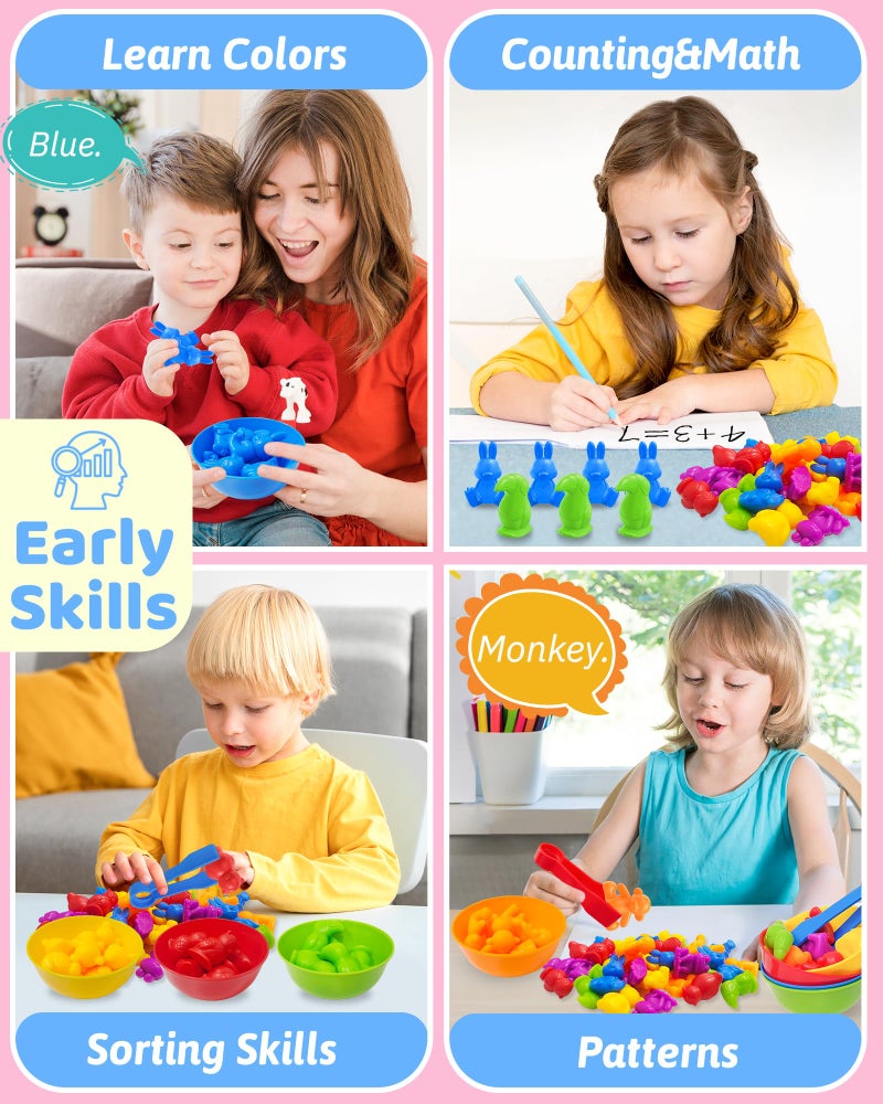 Oomloid Counting Animals Montessori Toys for 3 4 5 Years Old Boys Girls, Preschool Learning Activities Kindergarten Educational Sensory Toys Gifts for Kids Toddlers Ages 3-5, 4-8 - Image 3