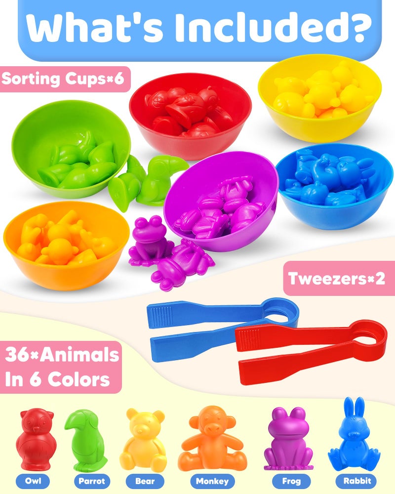 Oomloid Counting Animals Montessori Toys for 3 4 5 Years Old Boys Girls, Preschool Learning Activities Kindergarten Educational Sensory Toys Gifts for Kids Toddlers Ages 3-5, 4-8 - Image 2