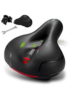 SYOSI Bicycle Saddle, Comfortable Bike Seat Cushion with Dual Shock Absorbing Balls & Memory Foam Soft & Comfortable & Breathable Bike Saddle for MTB/Road Bikes  - Image 1