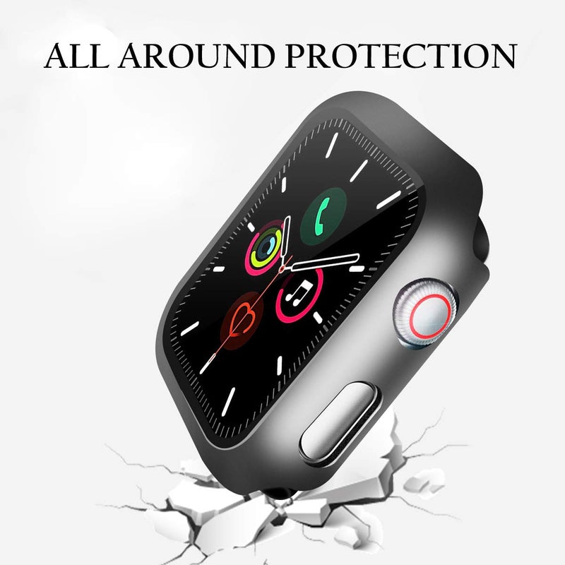 YMHML Compatible with Apple Watch 42mm Series 3/2/1 Case with Built-in Tempered Glass Screen Protector, Thin Guard Bumper Full Coverage Hard Cover for iWatch Accessories - Image 3