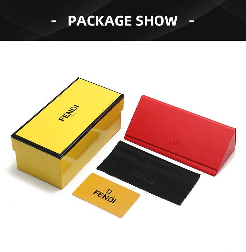 Fendi Oversized Square Gradient Tea Grey Sunglasses FF Monogram Printed Temples UV400 Fashion Shades for Women Daily Driving - Image 4