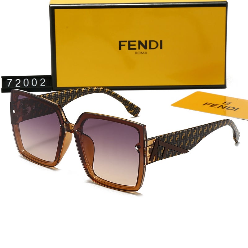 نظارة شمسية فندي FENDI نسائية مربعة بني شاي | Fendi