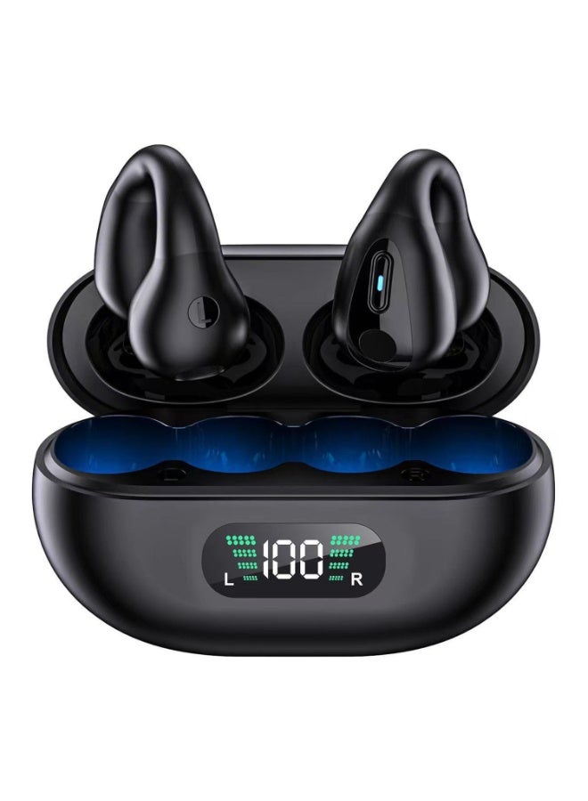 CoomBe ClipBuds, Open-ear Wireless Headphones with Battery Display Clear Call Earbuds Clip on Earphones Bluetooth 5.49, App&Touch Control, IPX5 for Running Fitness, 24H Playtime Noise Cancelling, for  iOS&Android - Image 1