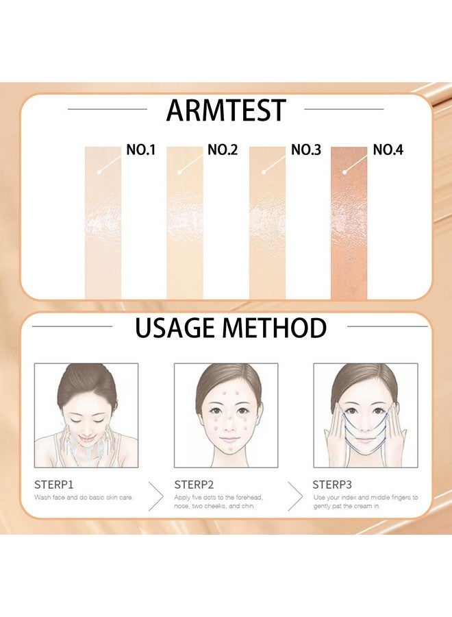 WALULAN WALULAN Concealer Foundation, Oil Control Waterproof Concealer Color Correcting Foundation Long Lasting No Makeup Removal Invisible Pores Face Base Makeup  - Image 3