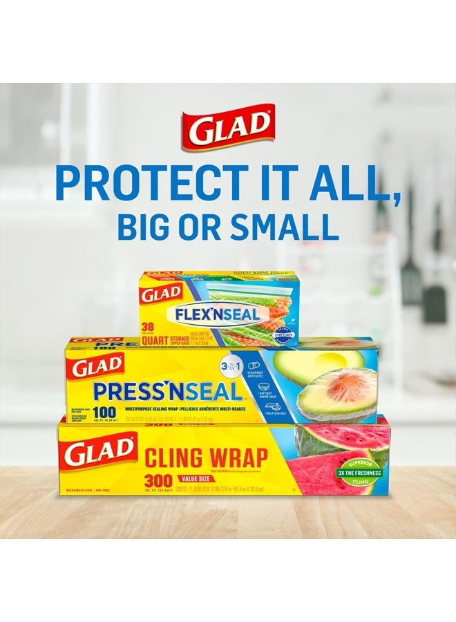 Glad Press'n Seal Plastic Food Wrap, 100 Square Foot Roll (Package May Vary) - Image 5