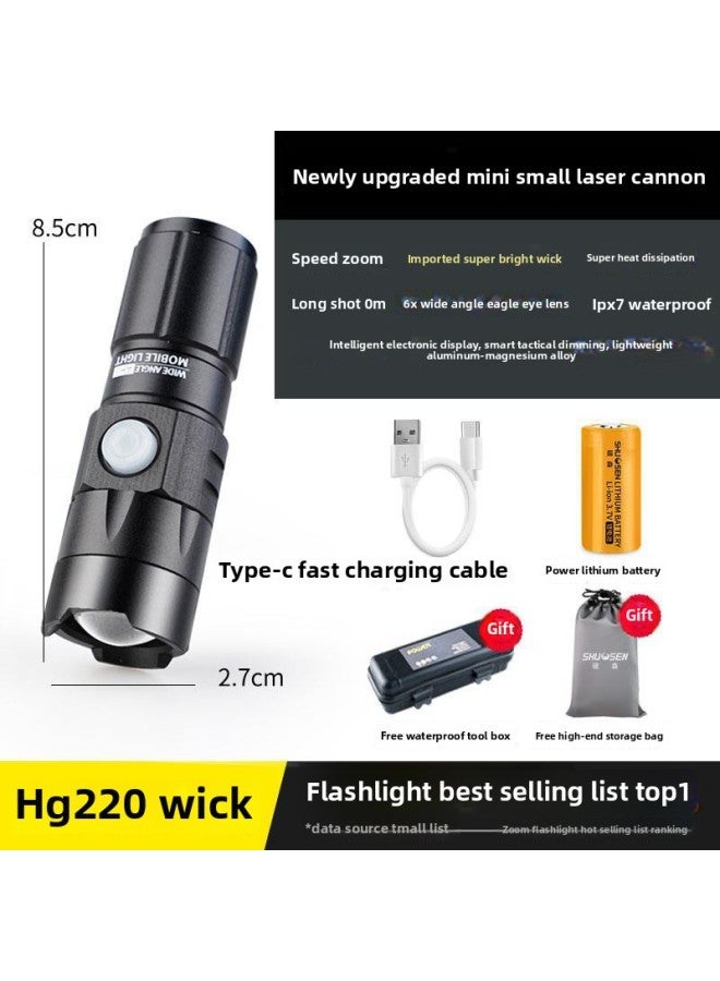 Shuo Sen Strong Flashlight Mini Super Bright Outdoor Home Zoom Rechargeable Long-range Small Portable Tactical Wholesale 
